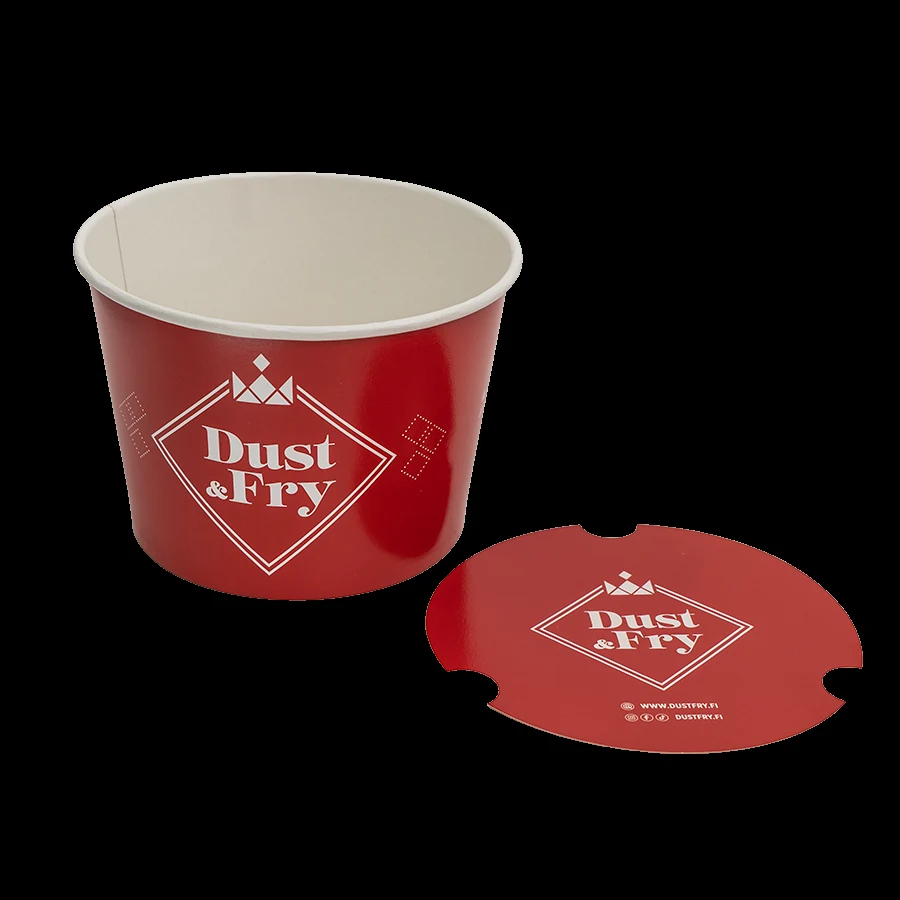 Product examples: paperboard food containers and matching lids