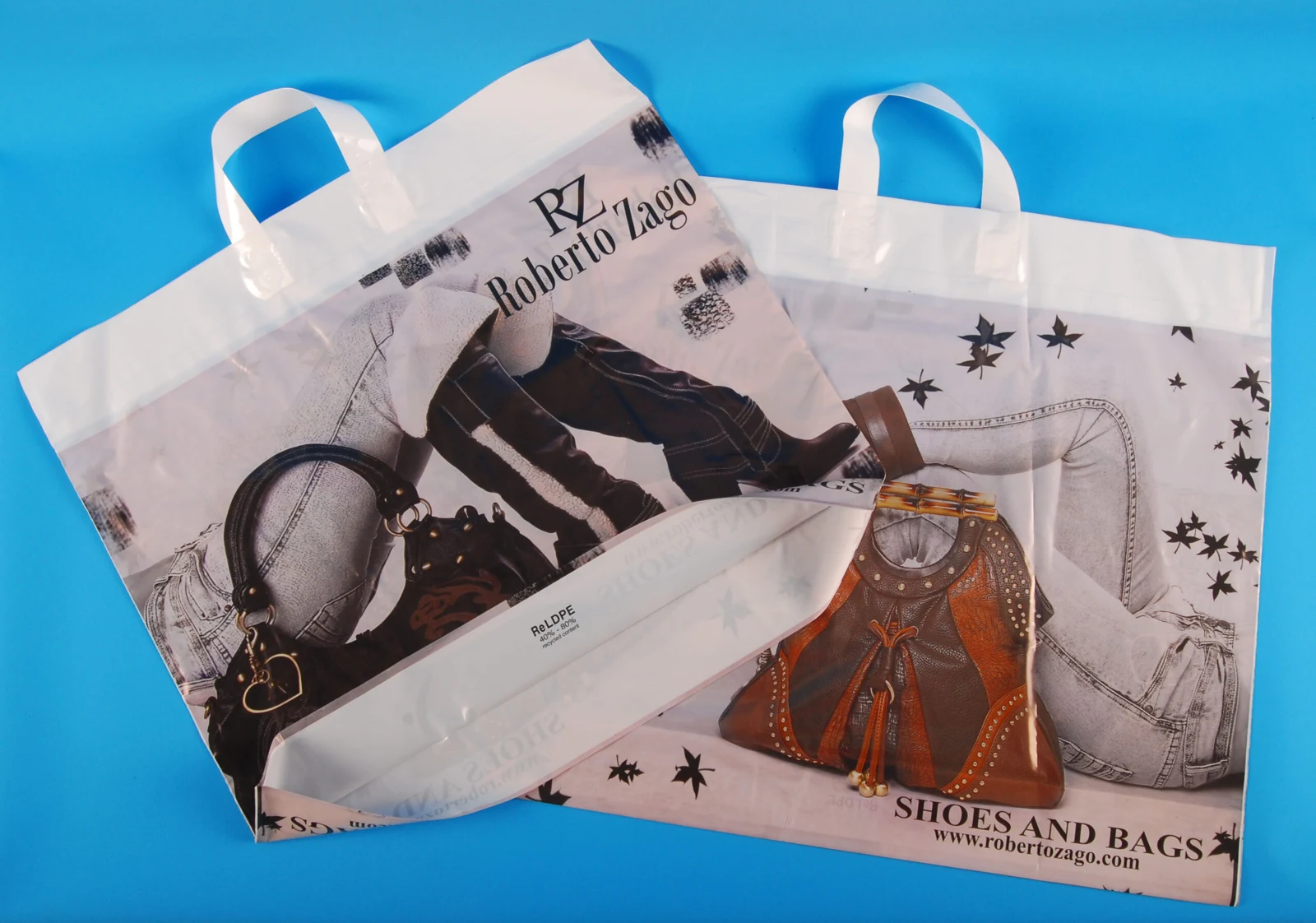 Product example: plastic carrier bags with soft loop handles