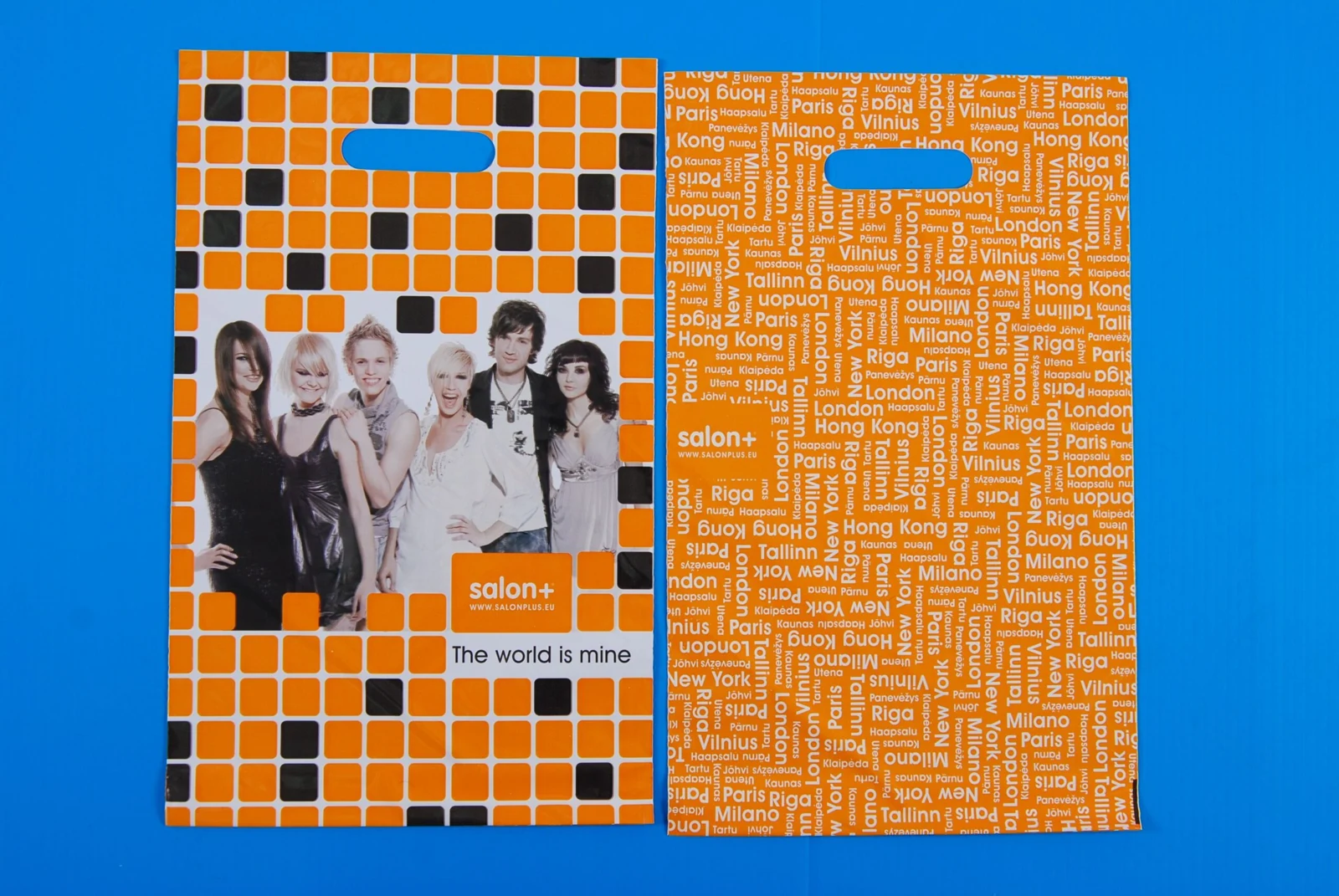 Product example: die-cut handle plastic bags